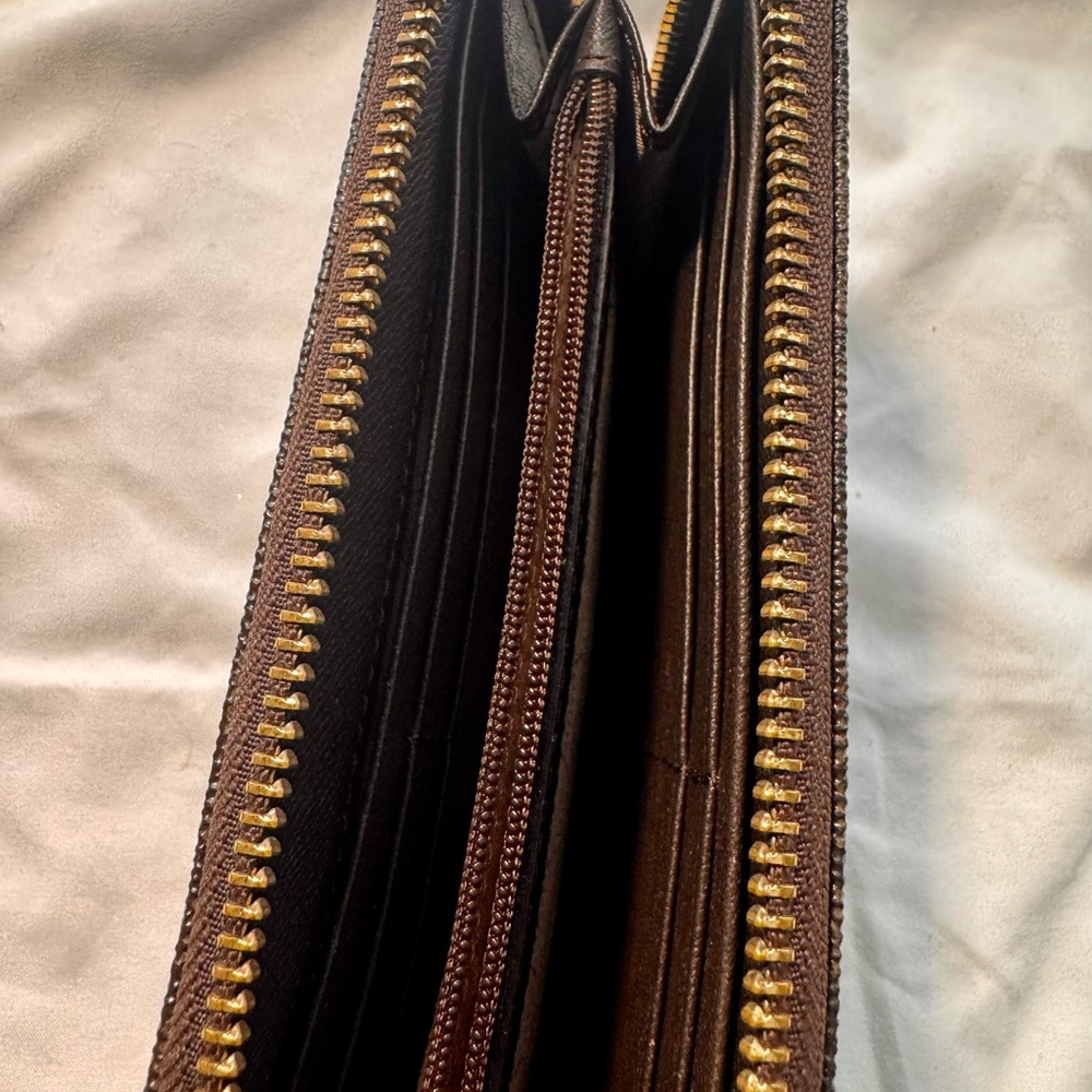 Michael Kors Brown Wallet with Gold Accents - Picture 3 of 9